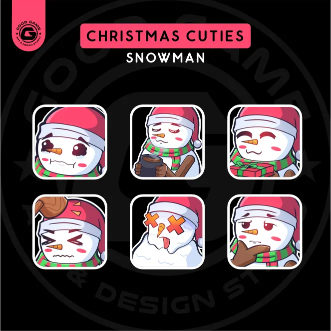 Christmas Cuties – Snowman ( Deluxe Emote Set )