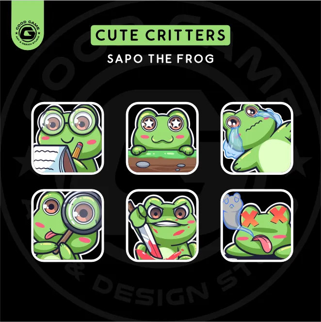 Cute Critters – Sapo the Frog ( Deluxe Emote Set )