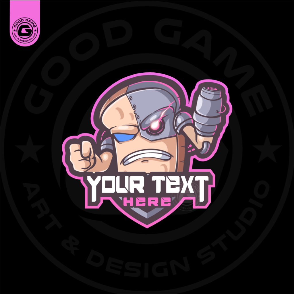 Cybertoast Terminator ( 1 of 1 Mascot Logo )