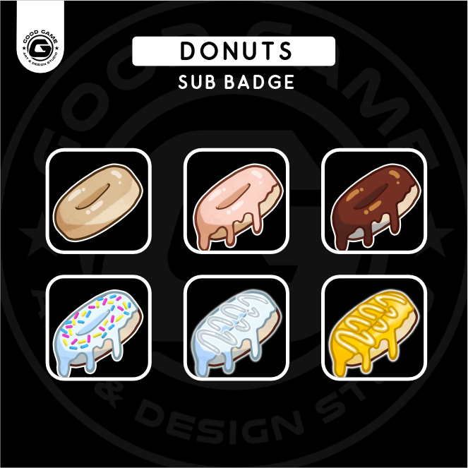 Tasty Treats – Donuts ( Sub Badge Set )