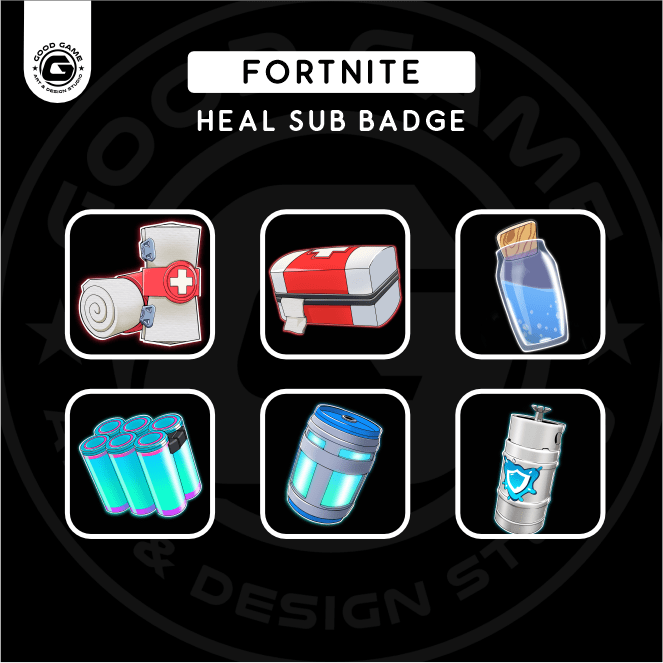 Fortnite – Heals ( Sub Badge Set )
