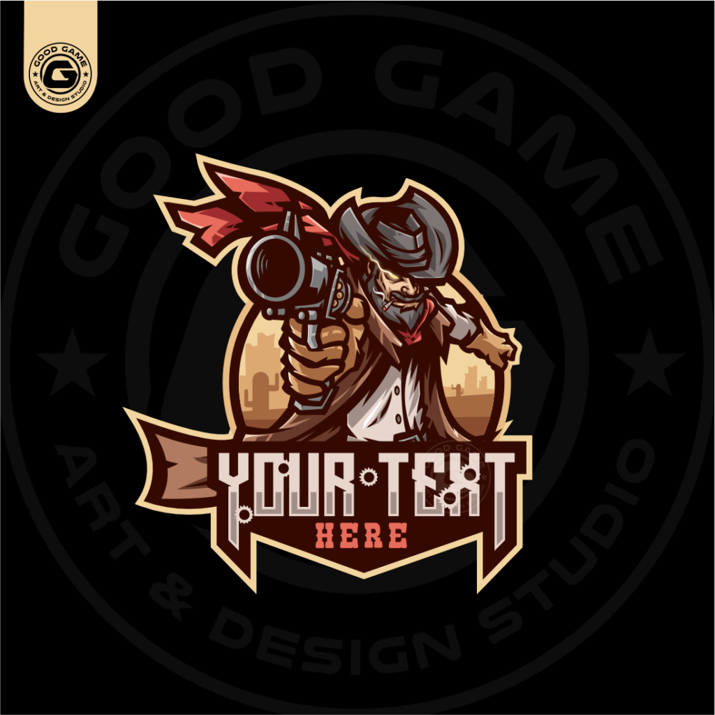 The Gunslinger ( 1 of 1 Pre-Deigned Mascot Logo )