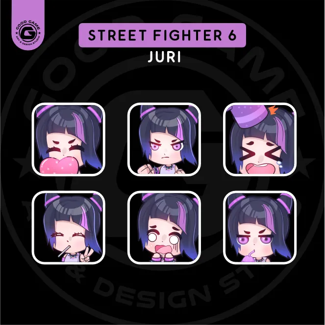 Streetfighter 6 – Juri ( Deluxe Emote Set )