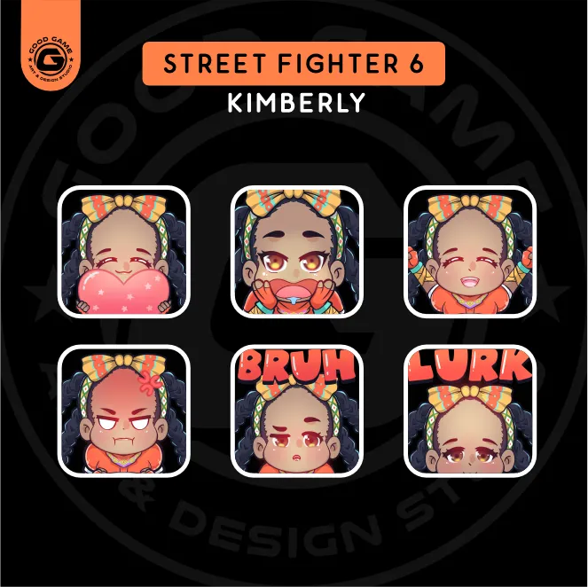 Streetfighter 6 – Kimberly  ( Deluxe Emote Set )