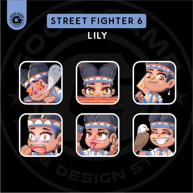 Streetfighter 6 – Lily ( Deluxe Emote Set )