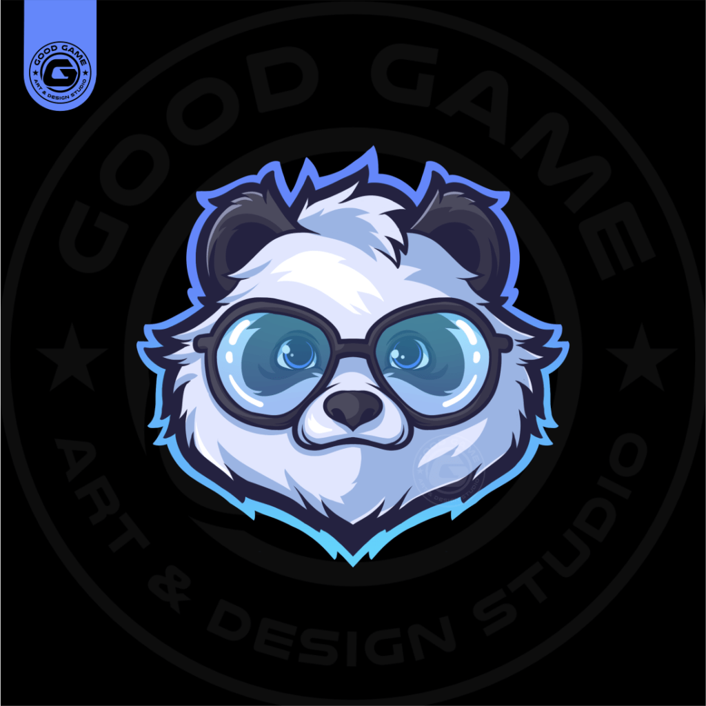 The Smart Panda ( 1 of 1 Mascot Logo )