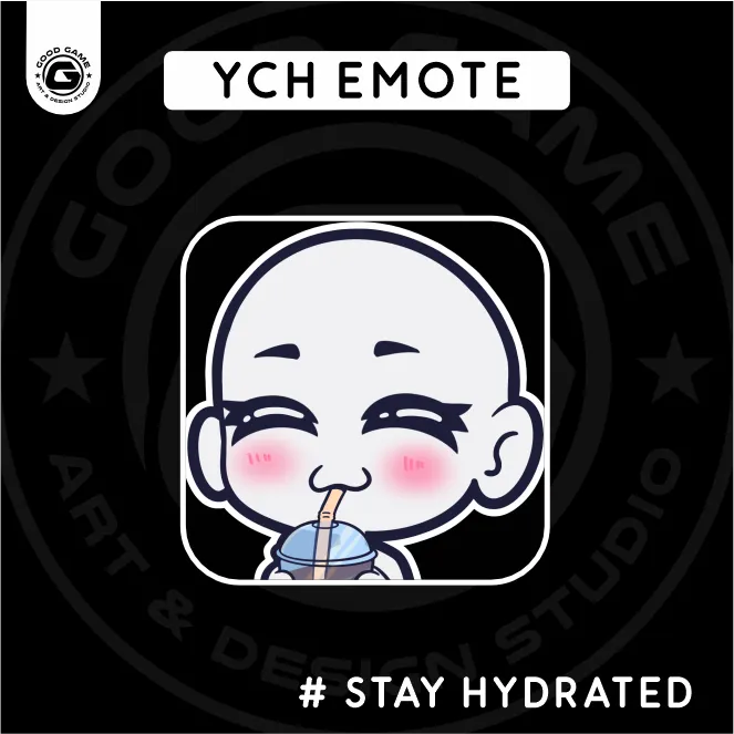 YCH Emote – Sip the Tea