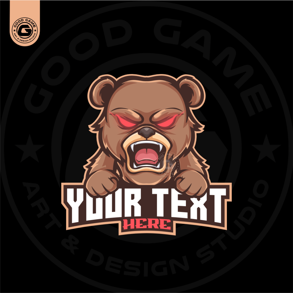The Angry Bear ( 1 of 1 Mascot Logo )