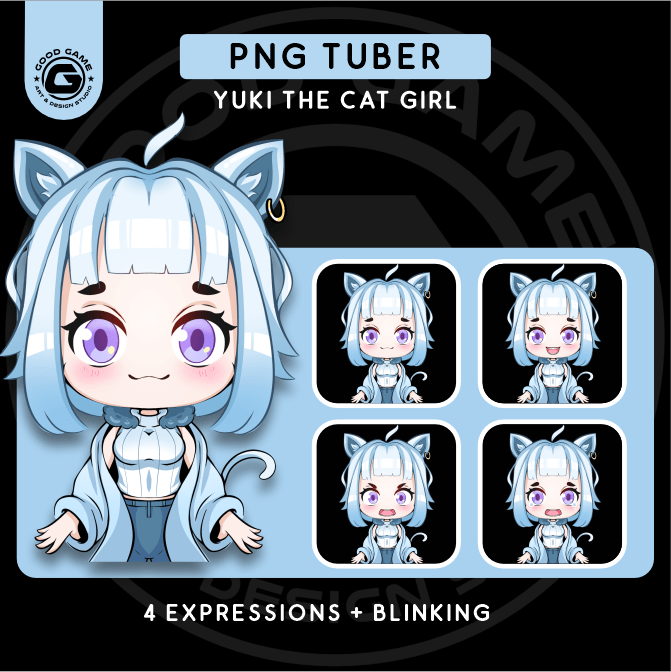 [ Adoptable] Yuki ( 1 of 1 PNGTuber Model )