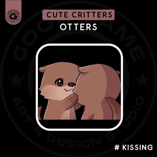 Animated Emote – Otters Kissing